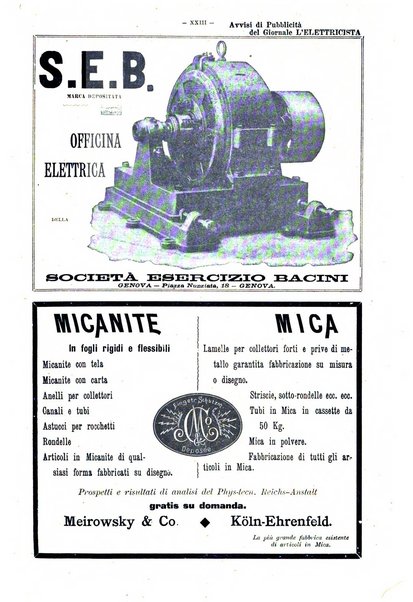 L'elettricista rivista mensile di elettrotecnica