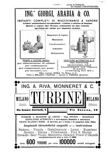 L'elettricista rivista mensile di elettrotecnica