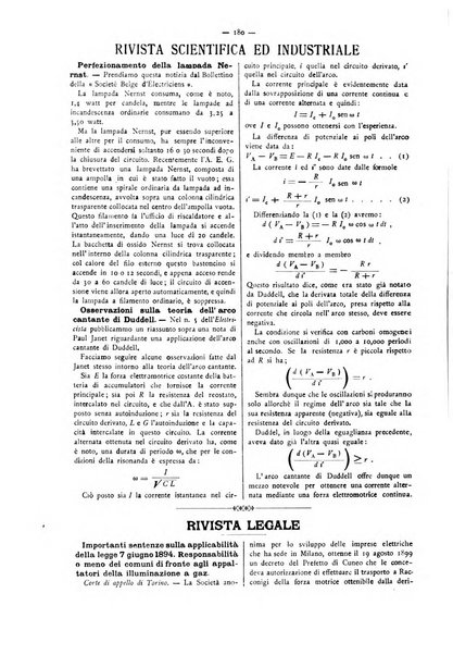 L'elettricista rivista mensile di elettrotecnica