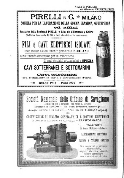 L'elettricista rivista mensile di elettrotecnica