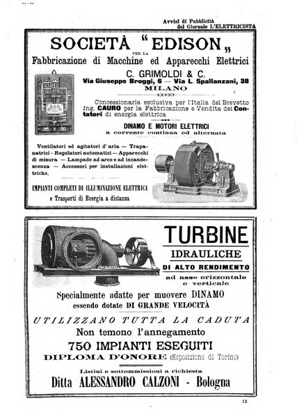 L'elettricista rivista mensile di elettrotecnica