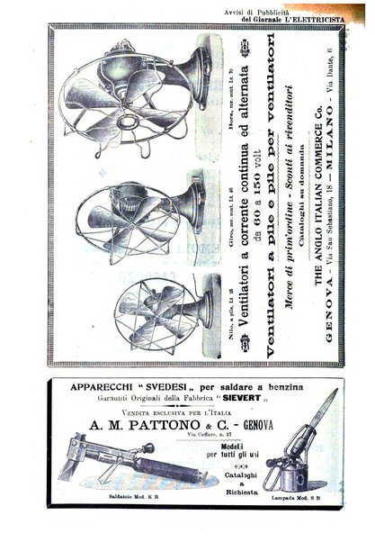 L'elettricista rivista mensile di elettrotecnica