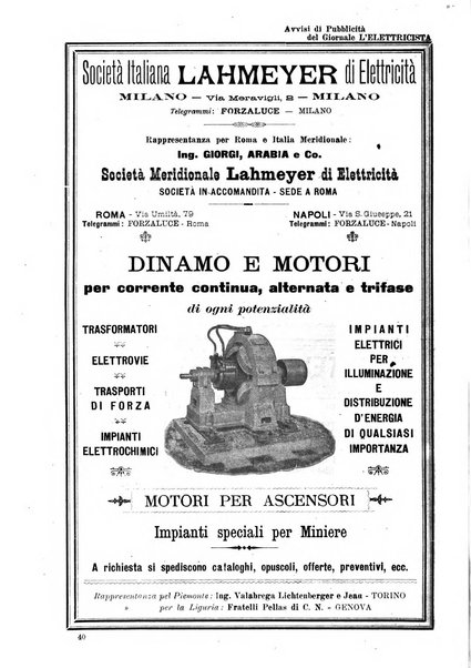 L'elettricista rivista mensile di elettrotecnica