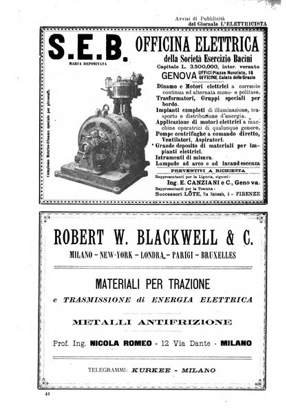 L'elettricista rivista mensile di elettrotecnica