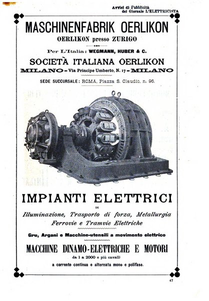 L'elettricista rivista mensile di elettrotecnica