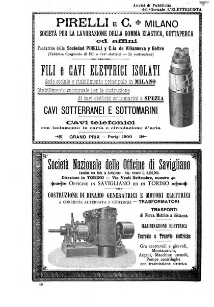 L'elettricista rivista mensile di elettrotecnica