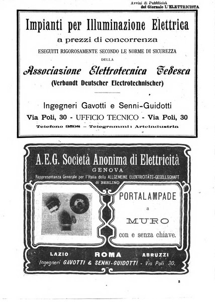 L'elettricista rivista mensile di elettrotecnica