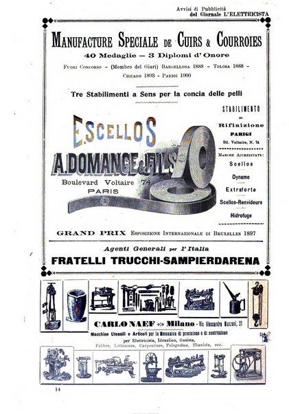 L'elettricista rivista mensile di elettrotecnica