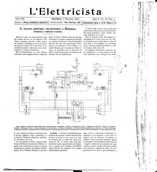 L'elettricista rivista mensile di elettrotecnica