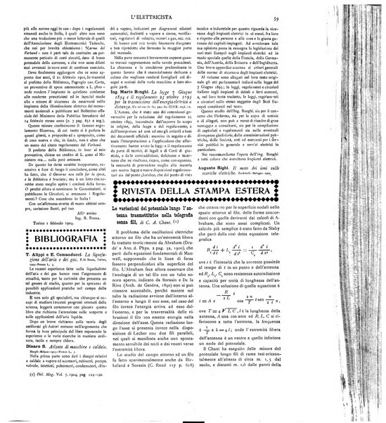 L'elettricista rivista mensile di elettrotecnica