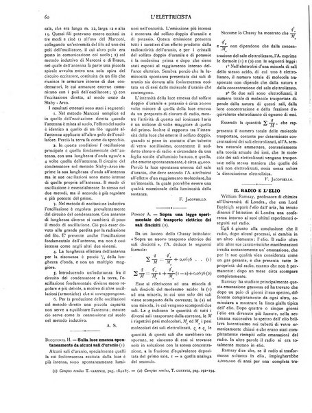 L'elettricista rivista mensile di elettrotecnica