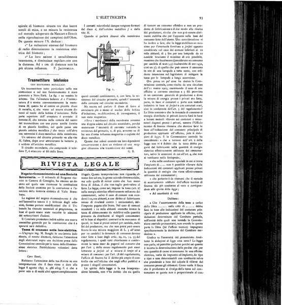 L'elettricista rivista mensile di elettrotecnica