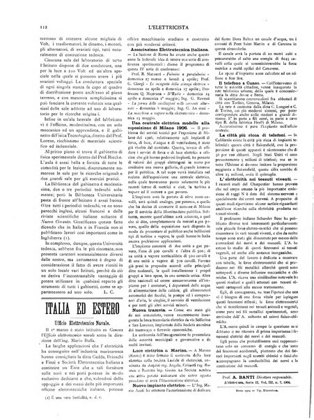 L'elettricista rivista mensile di elettrotecnica