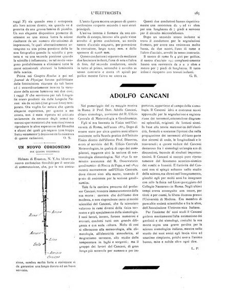 L'elettricista rivista mensile di elettrotecnica