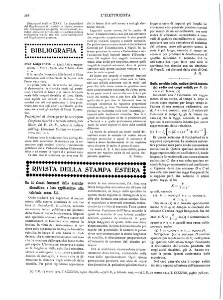 L'elettricista rivista mensile di elettrotecnica