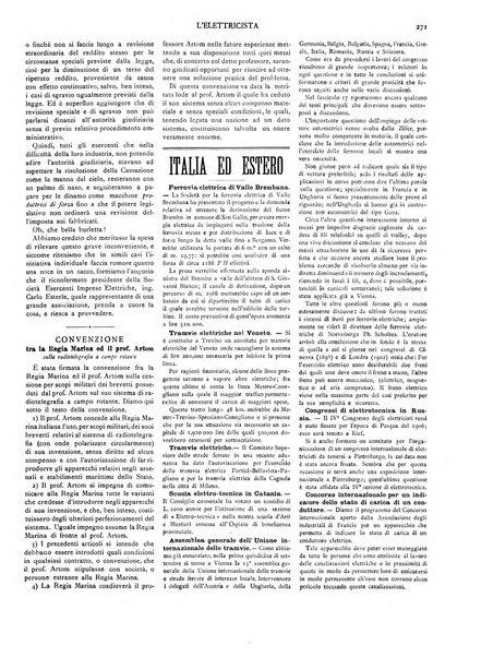 L'elettricista rivista mensile di elettrotecnica