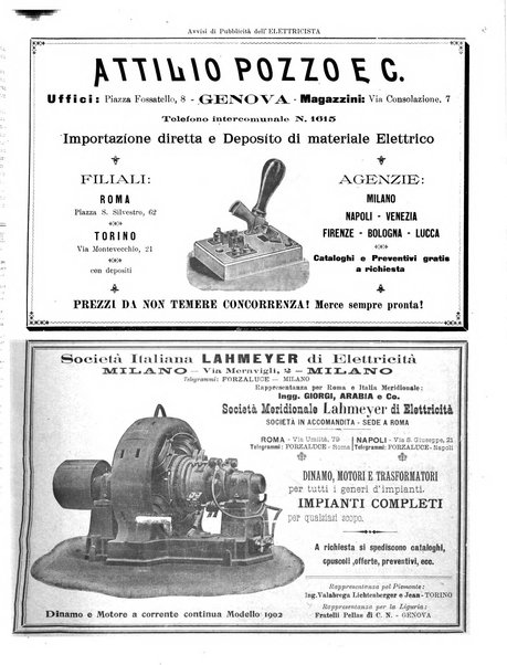 L'elettricista rivista mensile di elettrotecnica