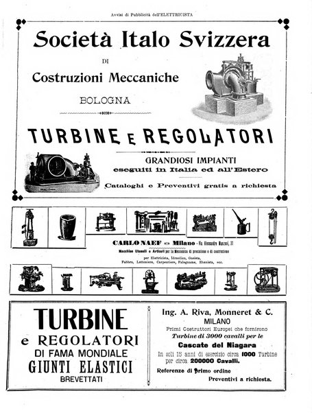 L'elettricista rivista mensile di elettrotecnica