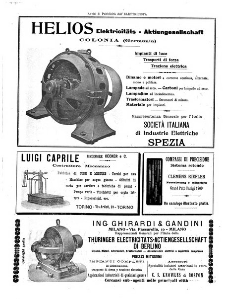 L'elettricista rivista mensile di elettrotecnica