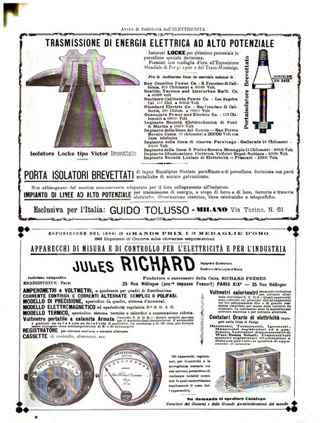 L'elettricista rivista mensile di elettrotecnica