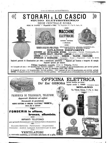 L'elettricista rivista mensile di elettrotecnica