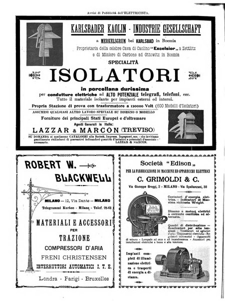 L'elettricista rivista mensile di elettrotecnica