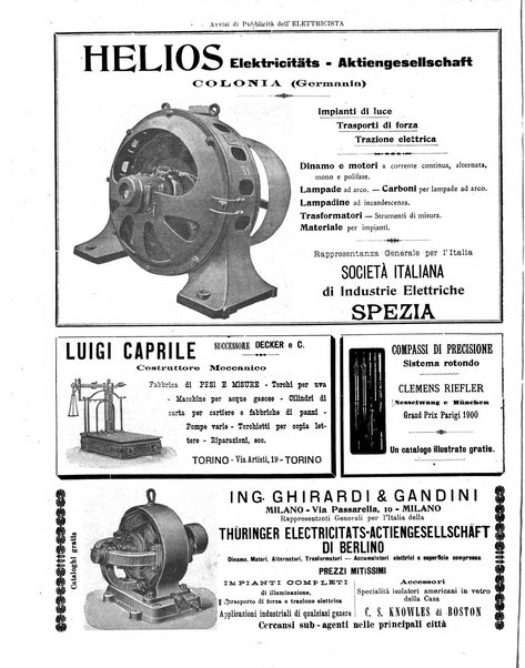 L'elettricista rivista mensile di elettrotecnica