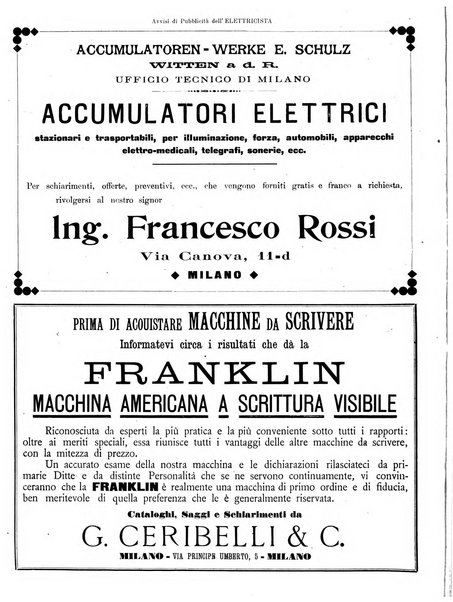 L'elettricista rivista mensile di elettrotecnica