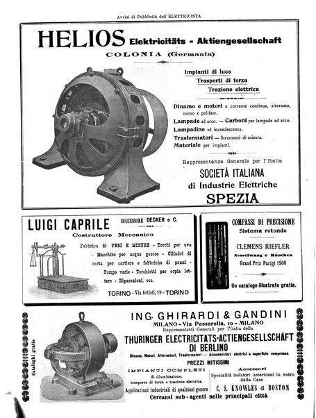 L'elettricista rivista mensile di elettrotecnica