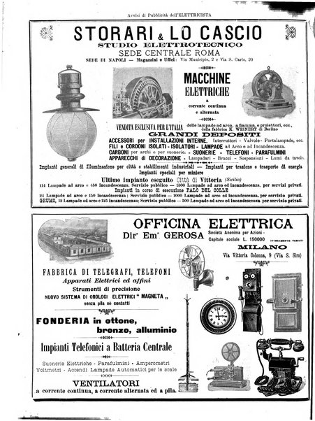 L'elettricista rivista mensile di elettrotecnica