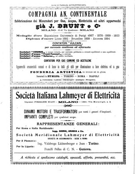 L'elettricista rivista mensile di elettrotecnica