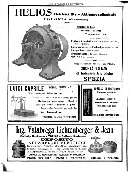 L'elettricista rivista mensile di elettrotecnica