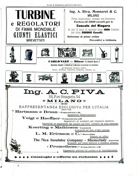 L'elettricista rivista mensile di elettrotecnica