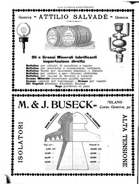 L'elettricista rivista mensile di elettrotecnica