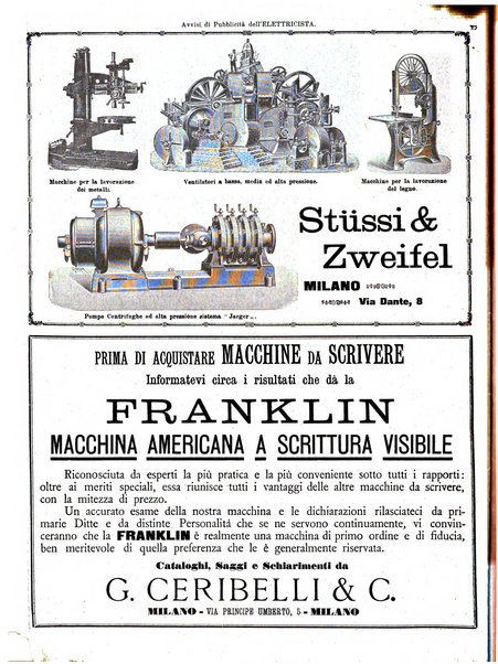 L'elettricista rivista mensile di elettrotecnica