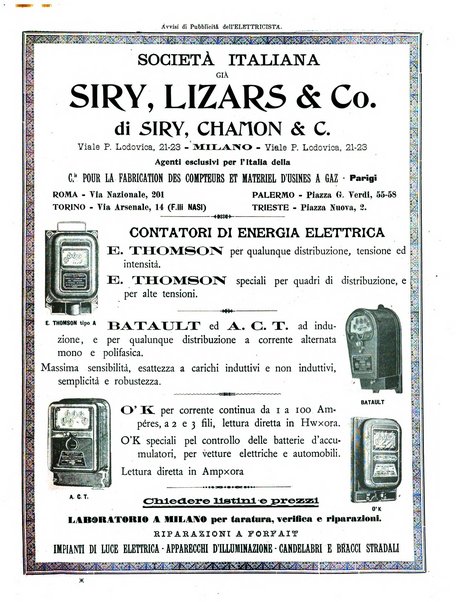 L'elettricista rivista mensile di elettrotecnica