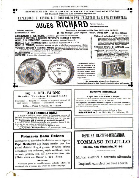 L'elettricista rivista mensile di elettrotecnica