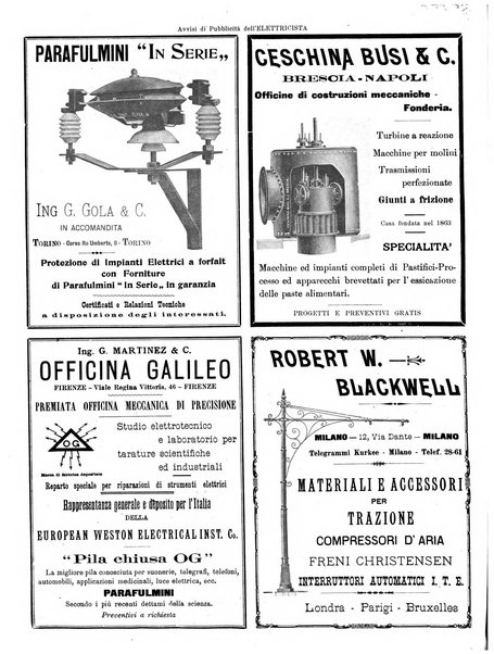 L'elettricista rivista mensile di elettrotecnica