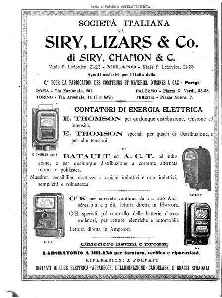 L'elettricista rivista mensile di elettrotecnica