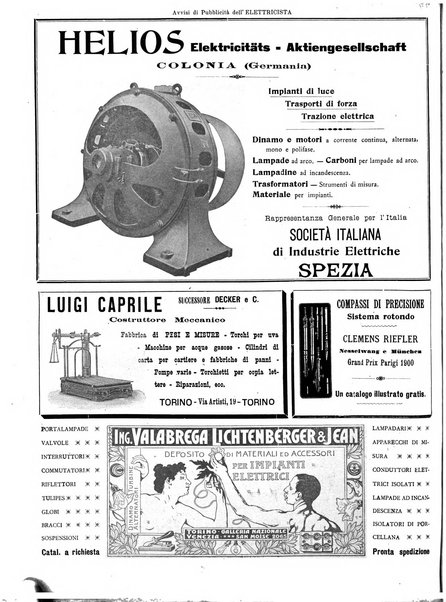 L'elettricista rivista mensile di elettrotecnica