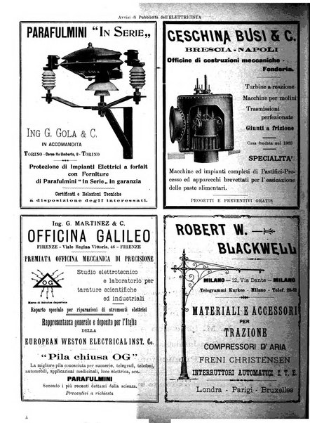 L'elettricista rivista mensile di elettrotecnica