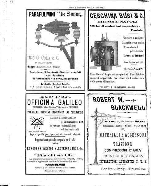 L'elettricista rivista mensile di elettrotecnica