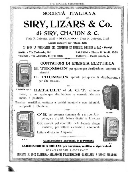 L'elettricista rivista mensile di elettrotecnica