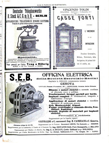 L'elettricista rivista mensile di elettrotecnica