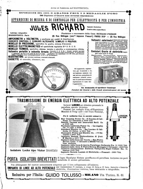 L'elettricista rivista mensile di elettrotecnica