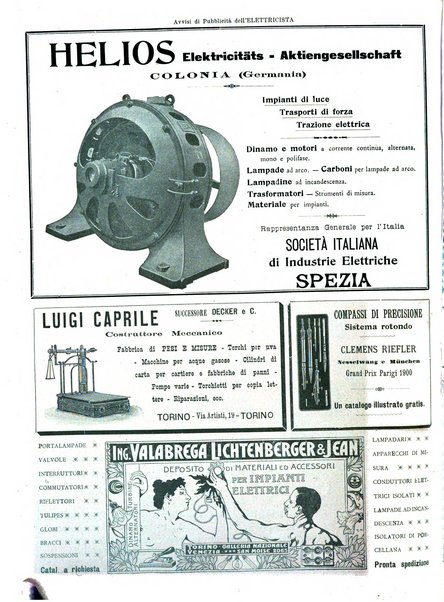 L'elettricista rivista mensile di elettrotecnica