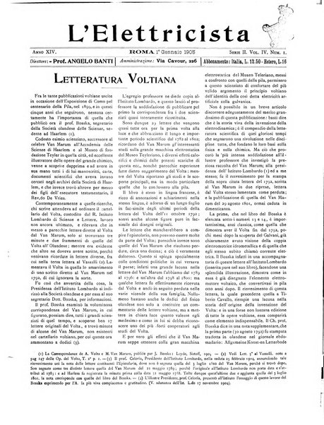 L'elettricista rivista mensile di elettrotecnica