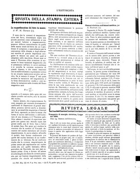 L'elettricista rivista mensile di elettrotecnica