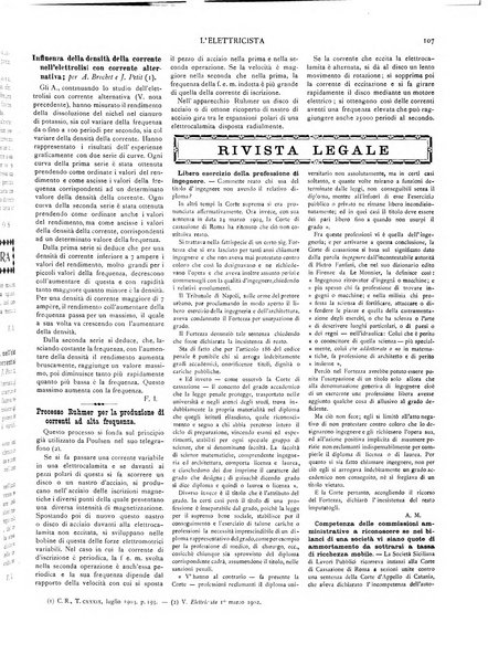 L'elettricista rivista mensile di elettrotecnica