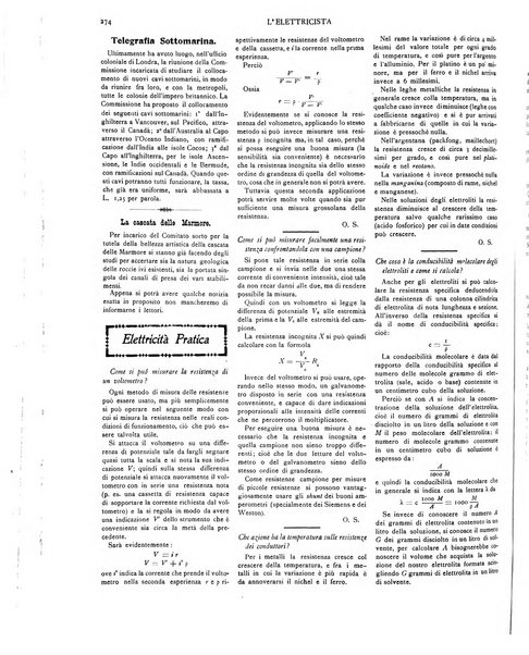 L'elettricista rivista mensile di elettrotecnica